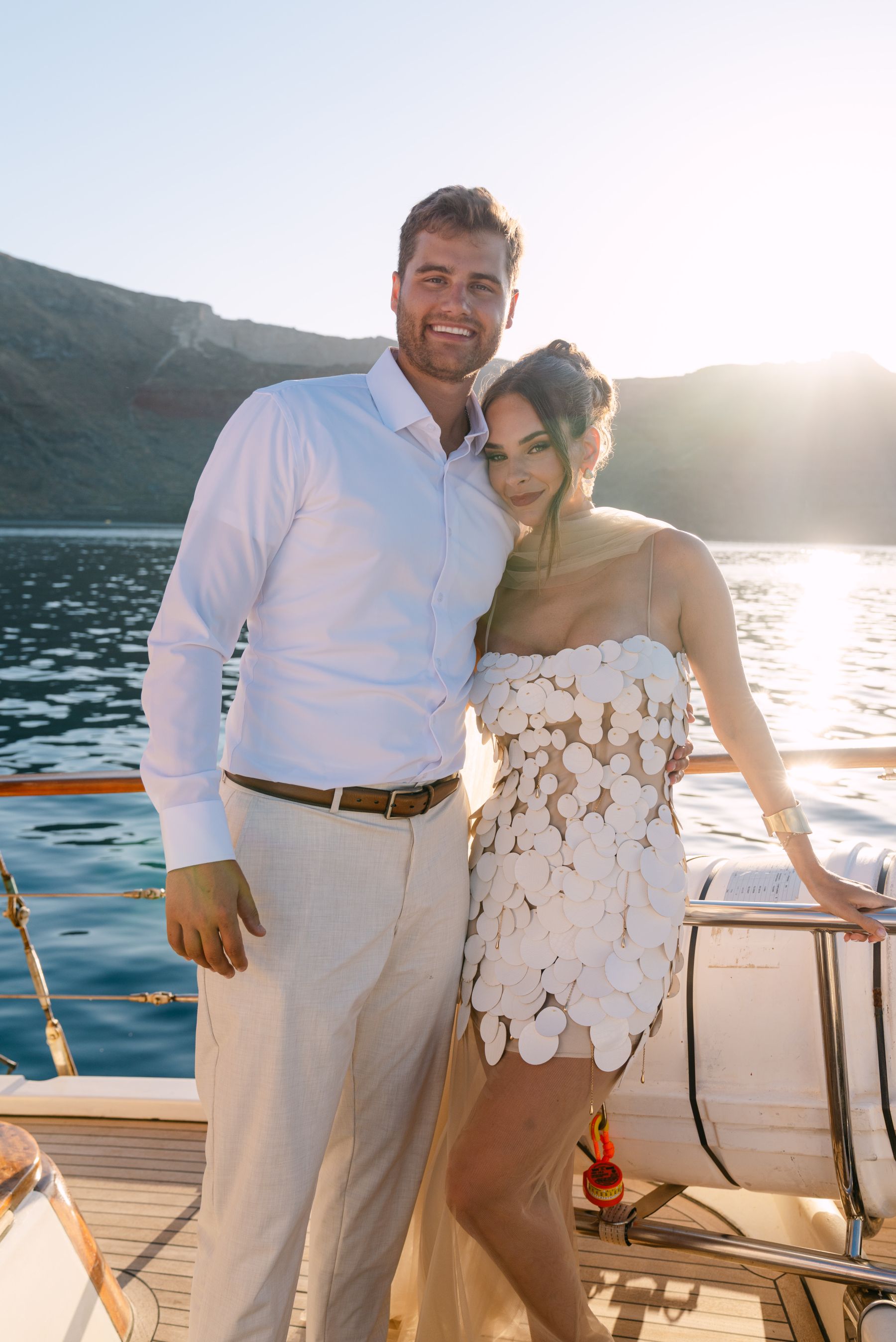They Said "We're Getting Married Here Someday" - and They Did: Jenny &amp; Landen's Wedding at Cavo Ventus, Santorini photo