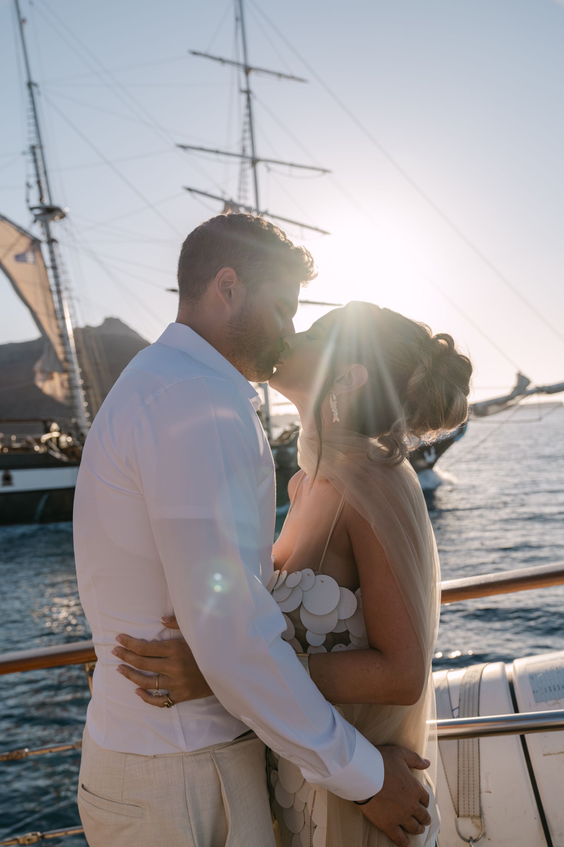 They Said "We're Getting Married Here Someday" - and They Did: Jenny &amp; Landen's Wedding at Cavo Ventus, Santorini photo