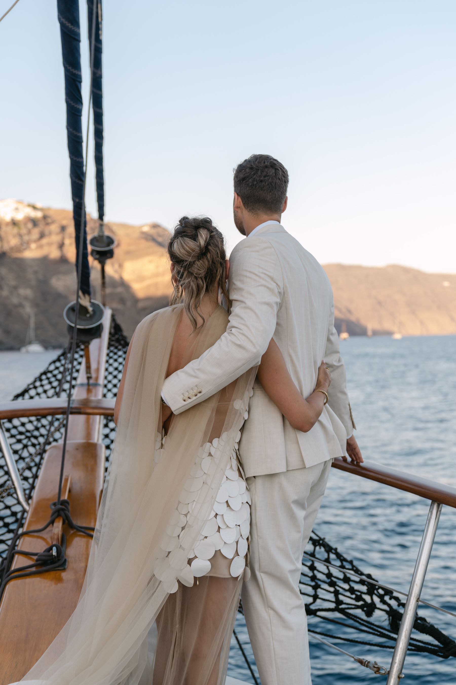 They Said "We're Getting Married Here Someday" - and They Did: Jenny &amp; Landen's Wedding at Cavo Ventus, Santorini photo