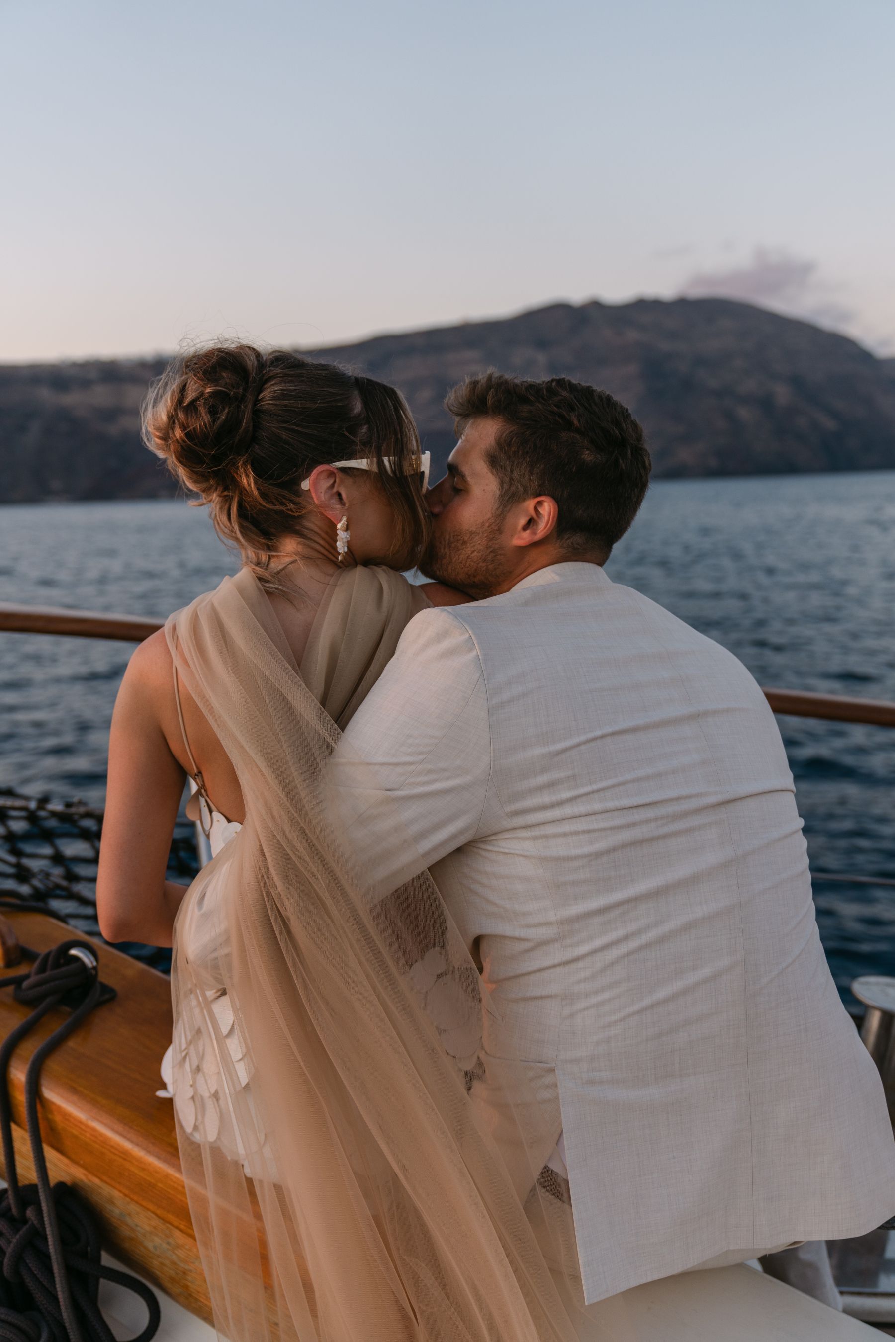 They Said "We're Getting Married Here Someday" - and They Did: Jenny &amp; Landen's Wedding at Cavo Ventus, Santorini photo