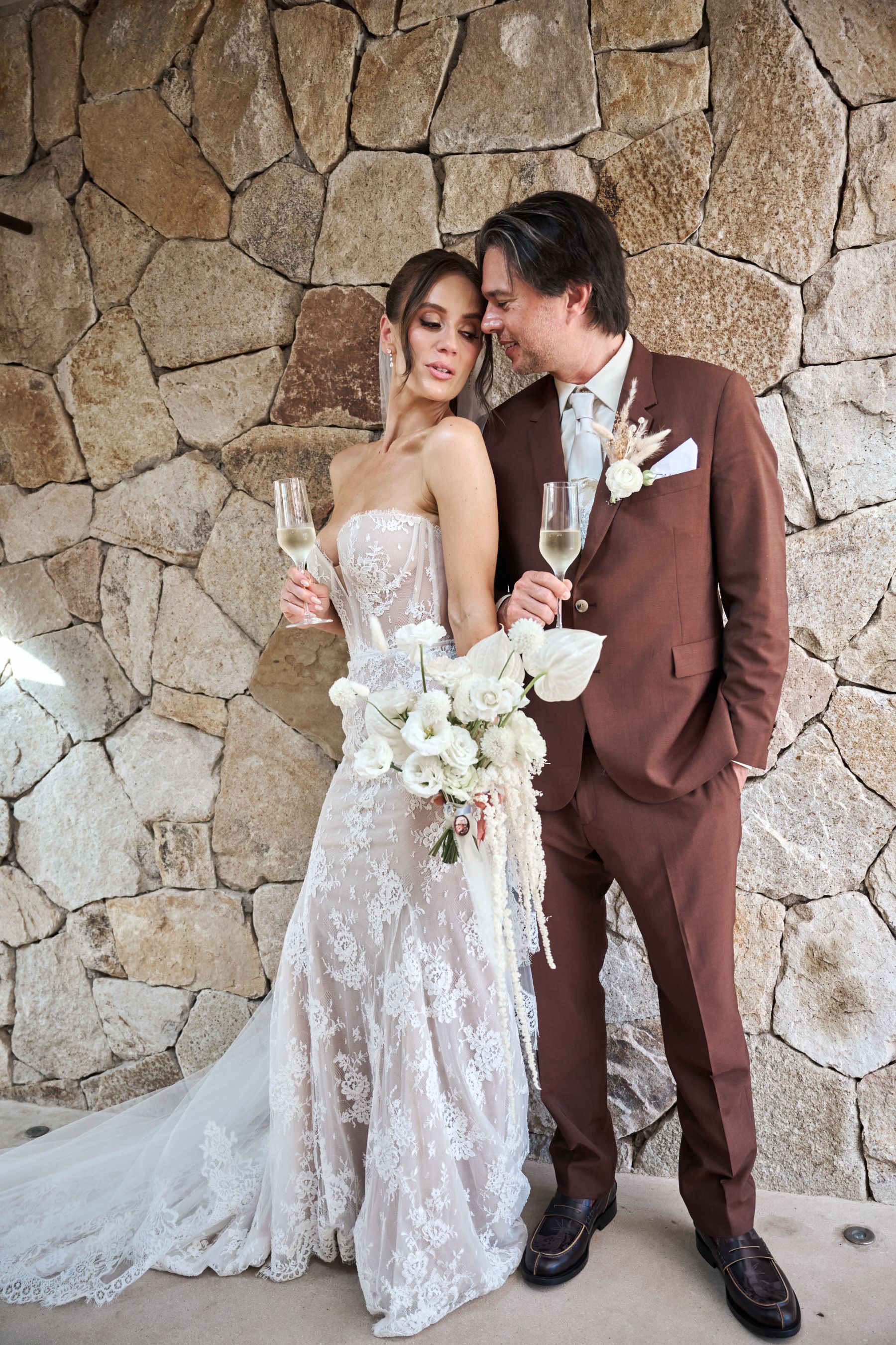 She Manifested Him. Then They Got Married at Acre Resort: Alexa &amp; Alex's Wedding in Cabo photo