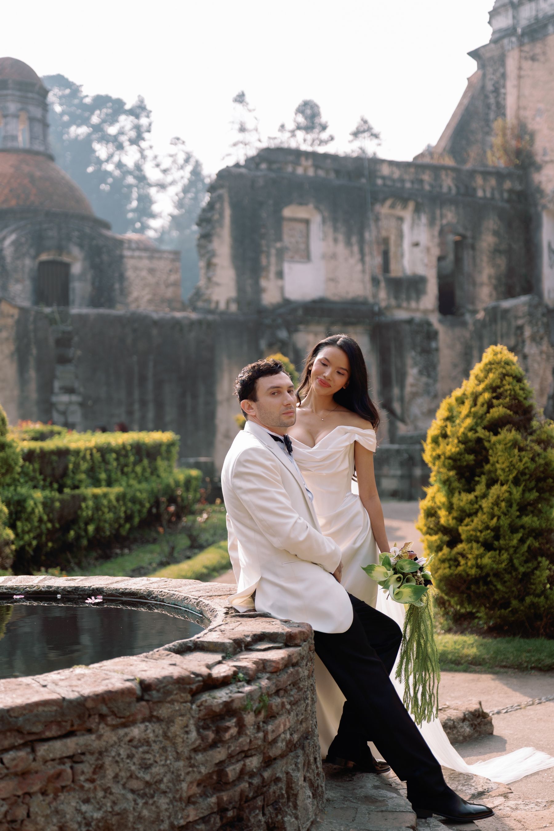 From Bali to a Decaying Mexican Convent: Farihin &amp; Ryder's Wedding at Ex Convento Desierto de los Leones photo