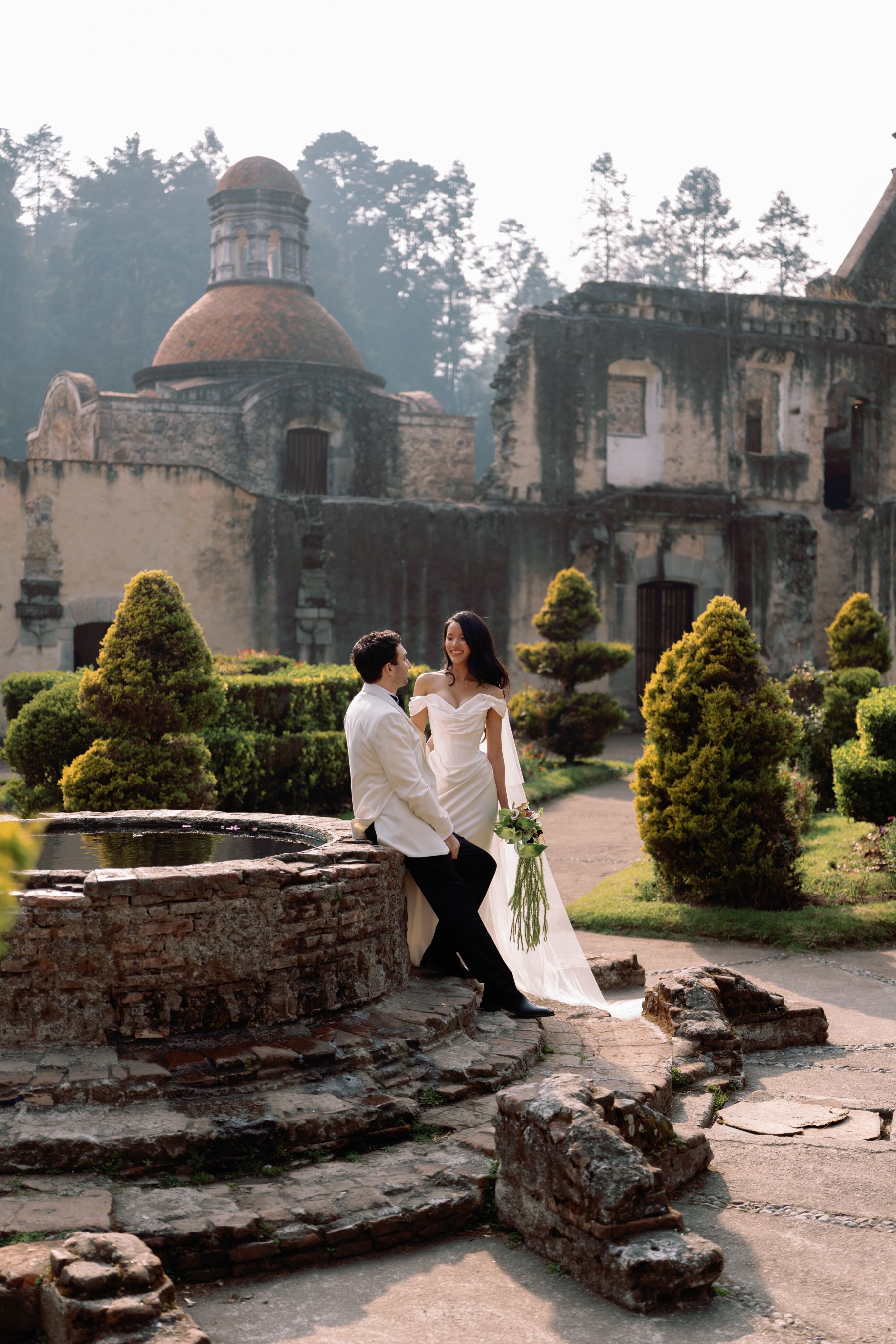 From Bali to a Decaying Mexican Convent: Farihin &amp; Ryder's Wedding at Ex Convento Desierto de los Leones photo