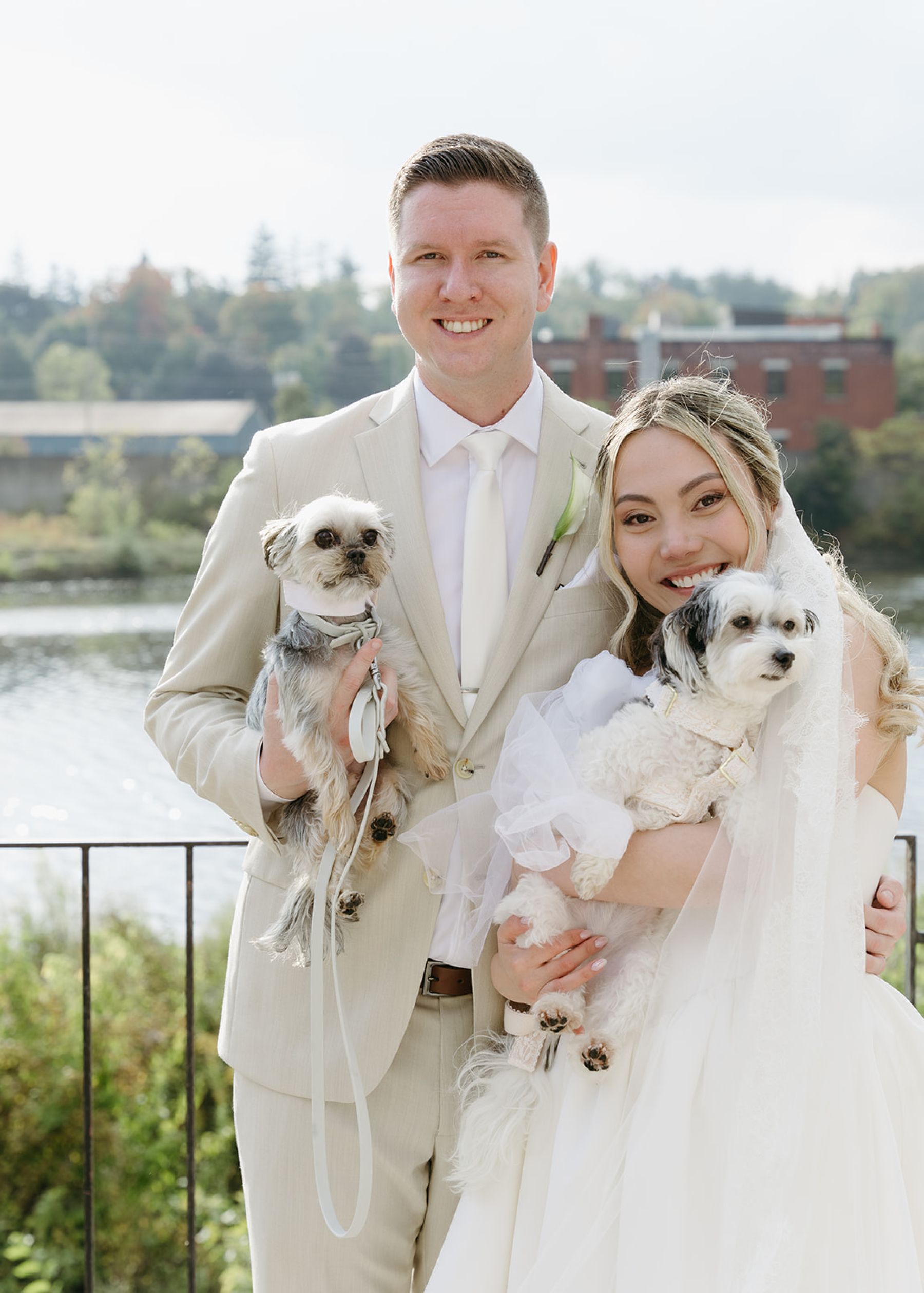 Their Ring Bearer Wore a Bow Tie and Had Four Legs: Emma &amp; Andrew's Wedding at Cambridge Mill photo