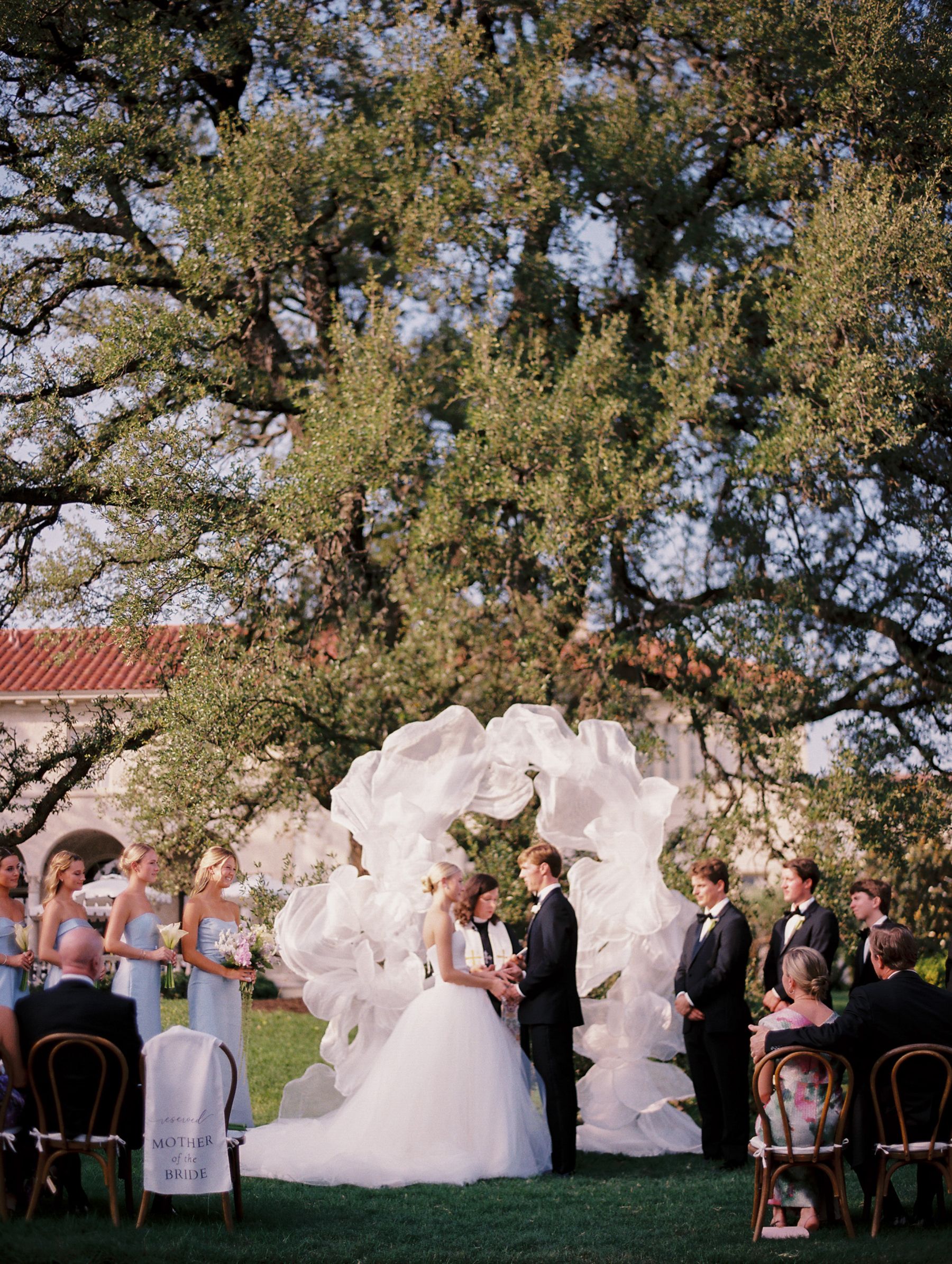 Watching Her Float Down the Aisle: Freia &amp; Mac's Wedding at Commodore Perry Estate photo