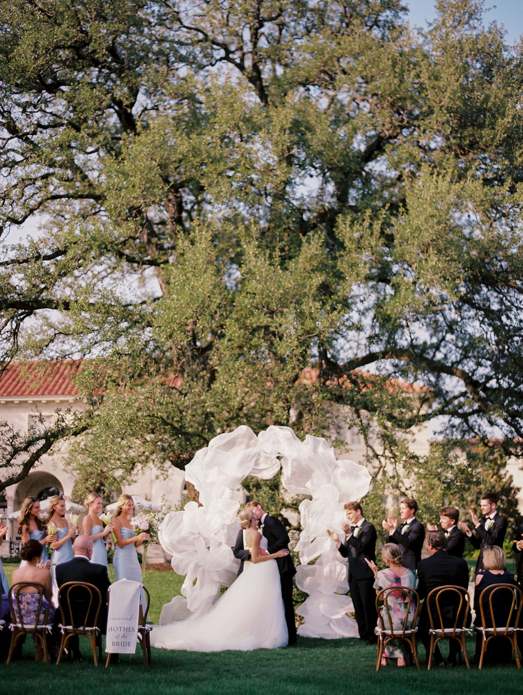Watching Her Float Down the Aisle: Freia &amp; Mac's Wedding at Commodore Perry Estate photo