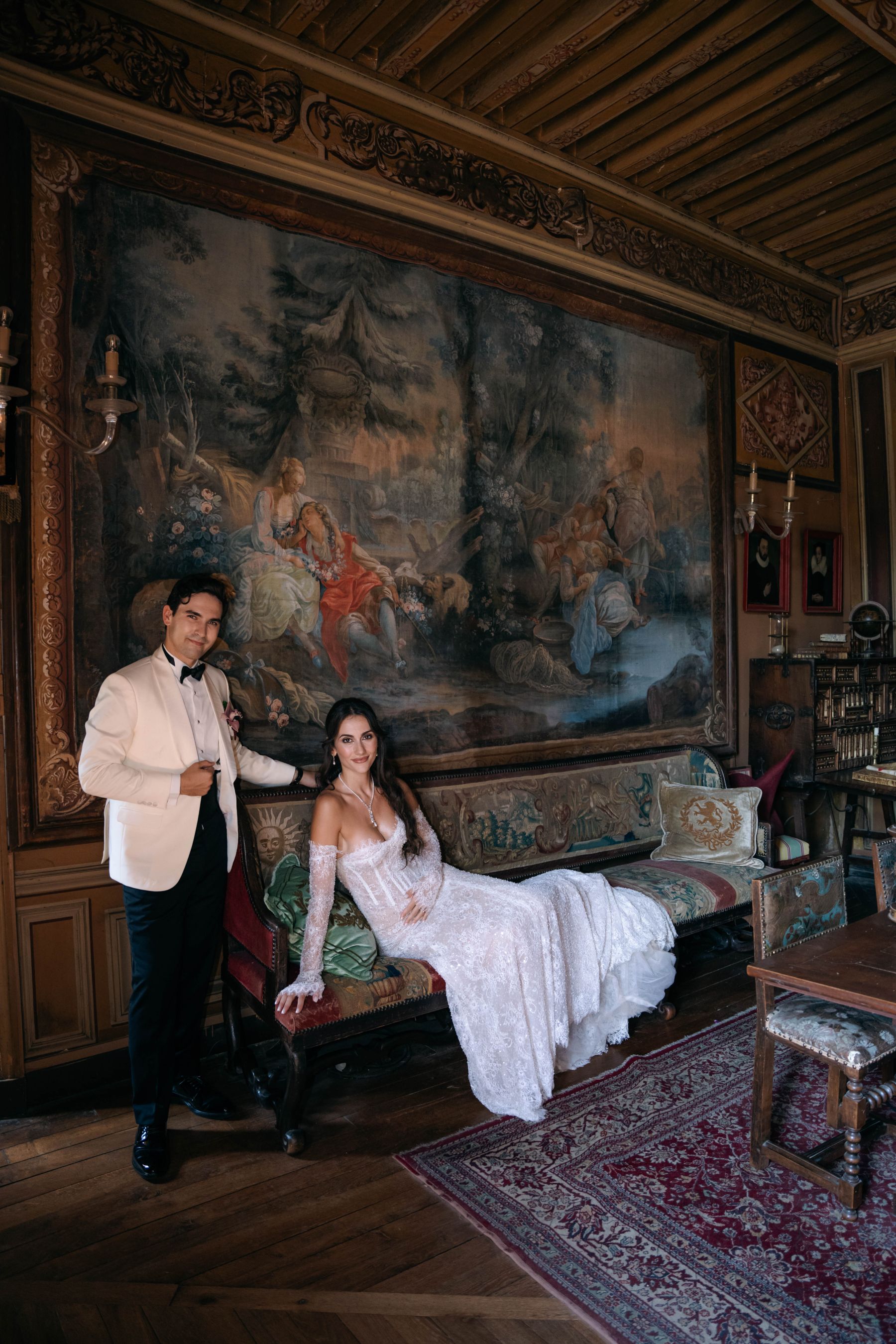 35 Countries, Four Cats and One Medieval Château: Şeyma &amp; Valérian's Wedding at Château du Rocher Portail photo