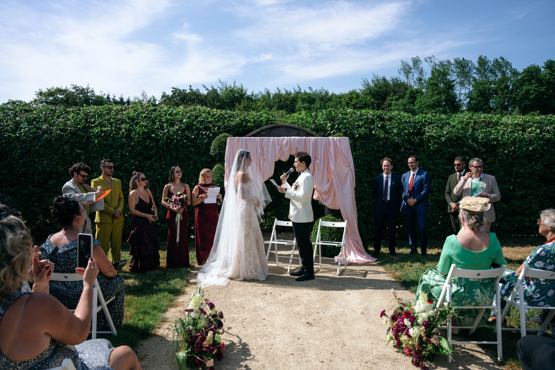 35 Countries, Four Cats and One Medieval Château: Şeyma &amp; Valérian's Wedding at Château du Rocher Portail photo