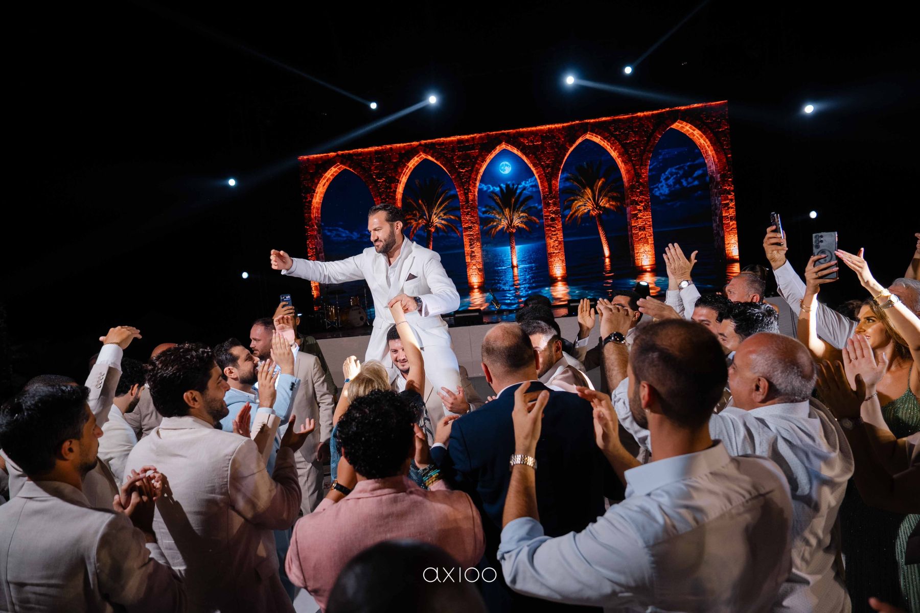 A Floating Stage, Paragliders Overhead and 100 Guests Who Flew Across the World: Karen &amp; Joey's Wedding at Pandawa Cliff Estate photo