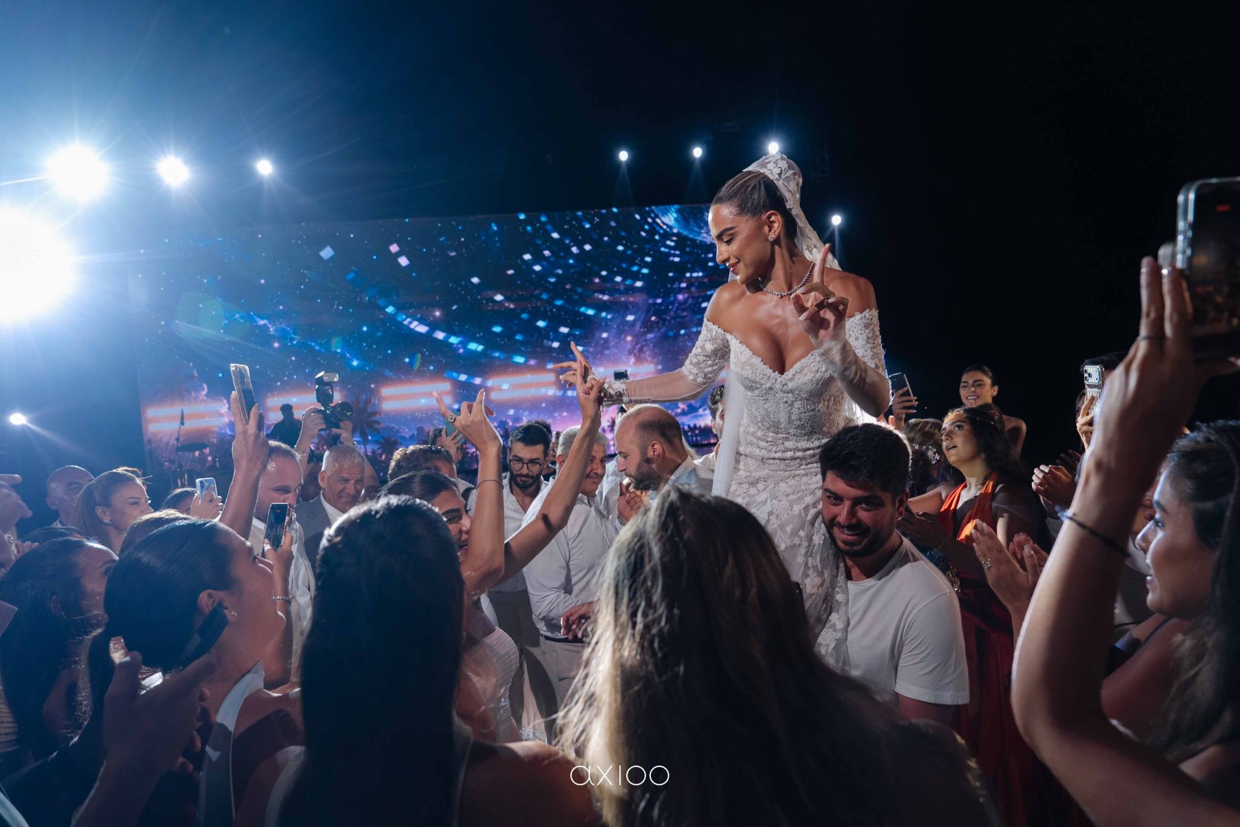 A Floating Stage, Paragliders Overhead and 100 Guests Who Flew Across the World: Karen &amp; Joey's Wedding at Pandawa Cliff Estate photo