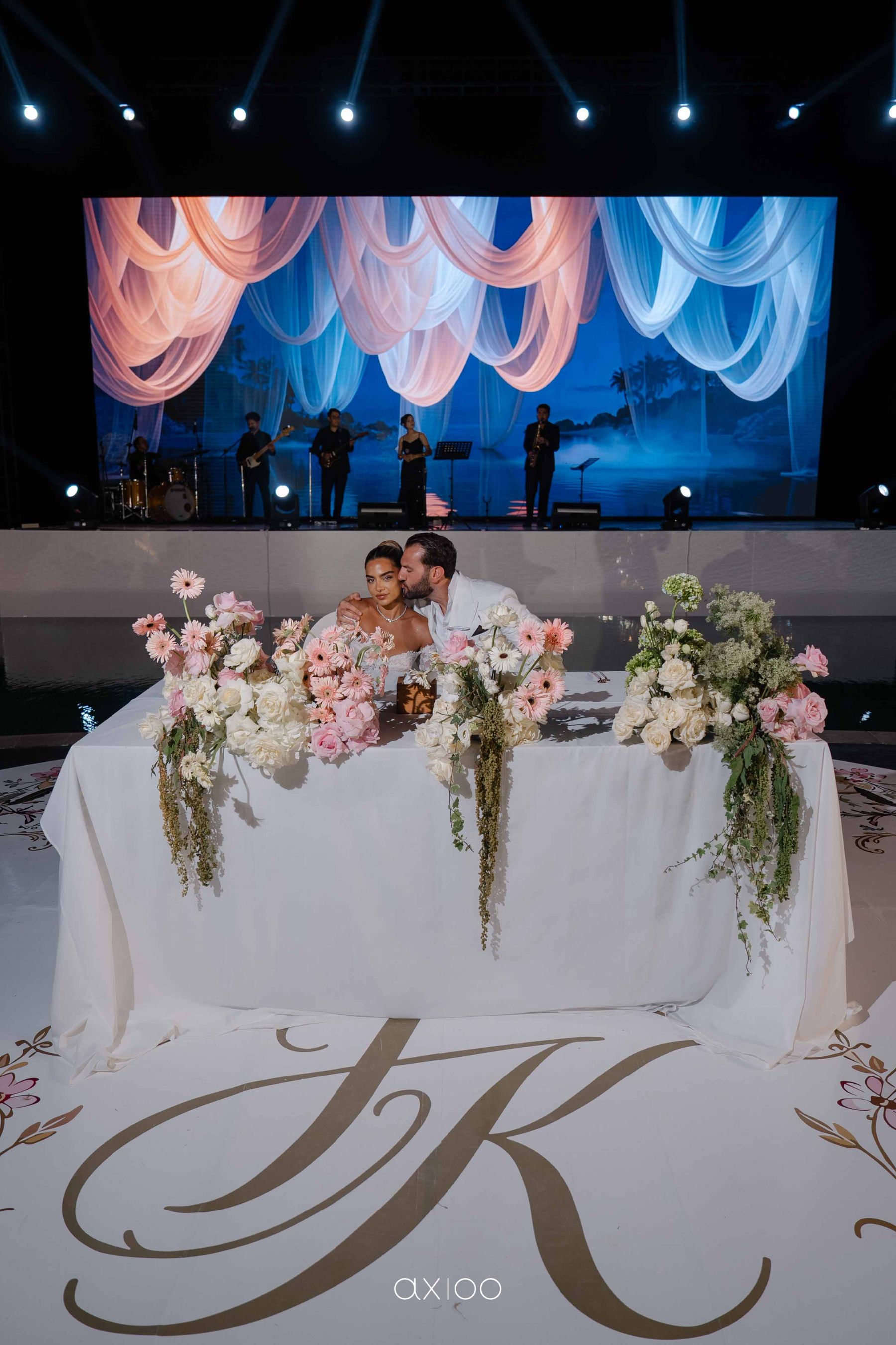 A Floating Stage, Paragliders Overhead and 100 Guests Who Flew Across the World: Karen &amp; Joey's Wedding at Pandawa Cliff Estate photo