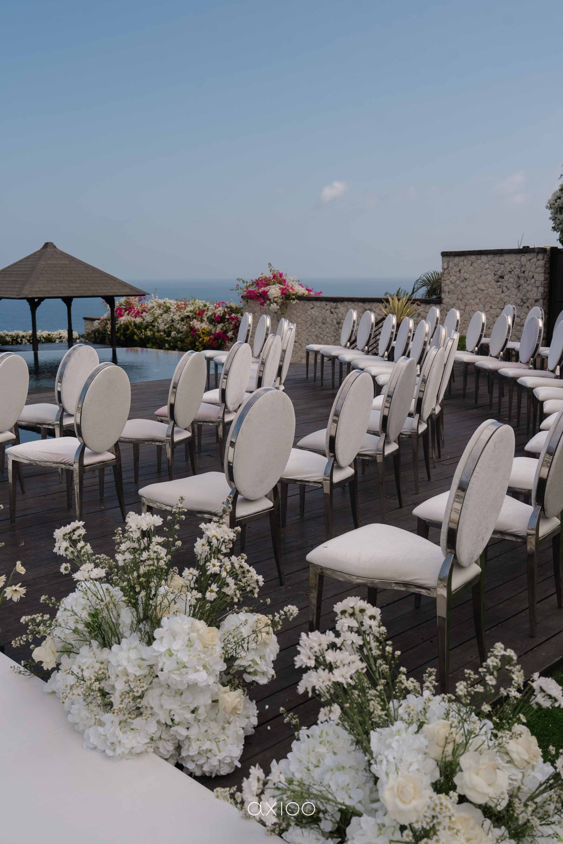 A Floating Stage, Paragliders Overhead and 100 Guests Who Flew Across the World: Karen &amp; Joey's Wedding at Pandawa Cliff Estate photo