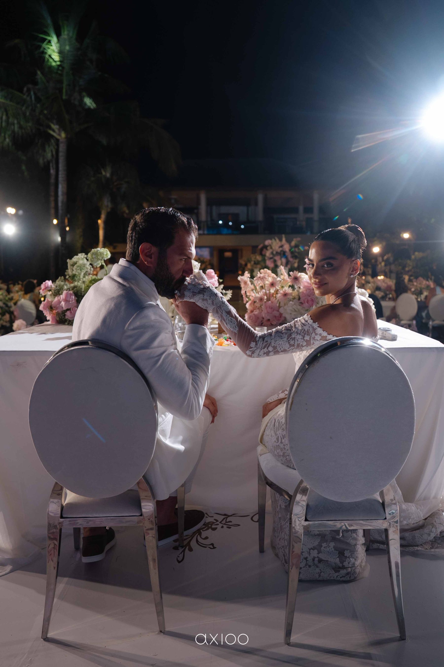 A Floating Stage, Paragliders Overhead and 100 Guests Who Flew Across the World: Karen &amp; Joey's Wedding at Pandawa Cliff Estate photo