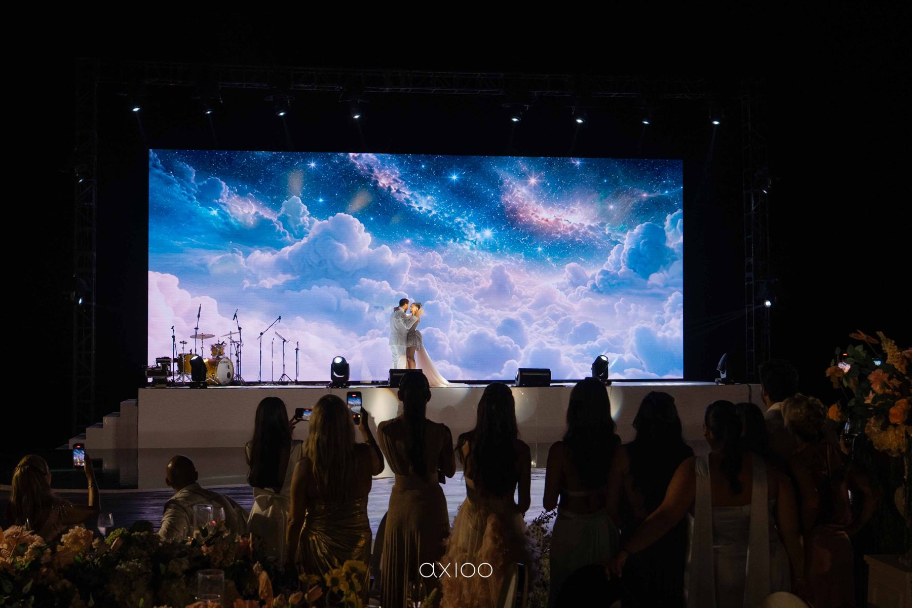 A Floating Stage, Paragliders Overhead and 100 Guests Who Flew Across the World: Karen &amp; Joey's Wedding at Pandawa Cliff Estate photo