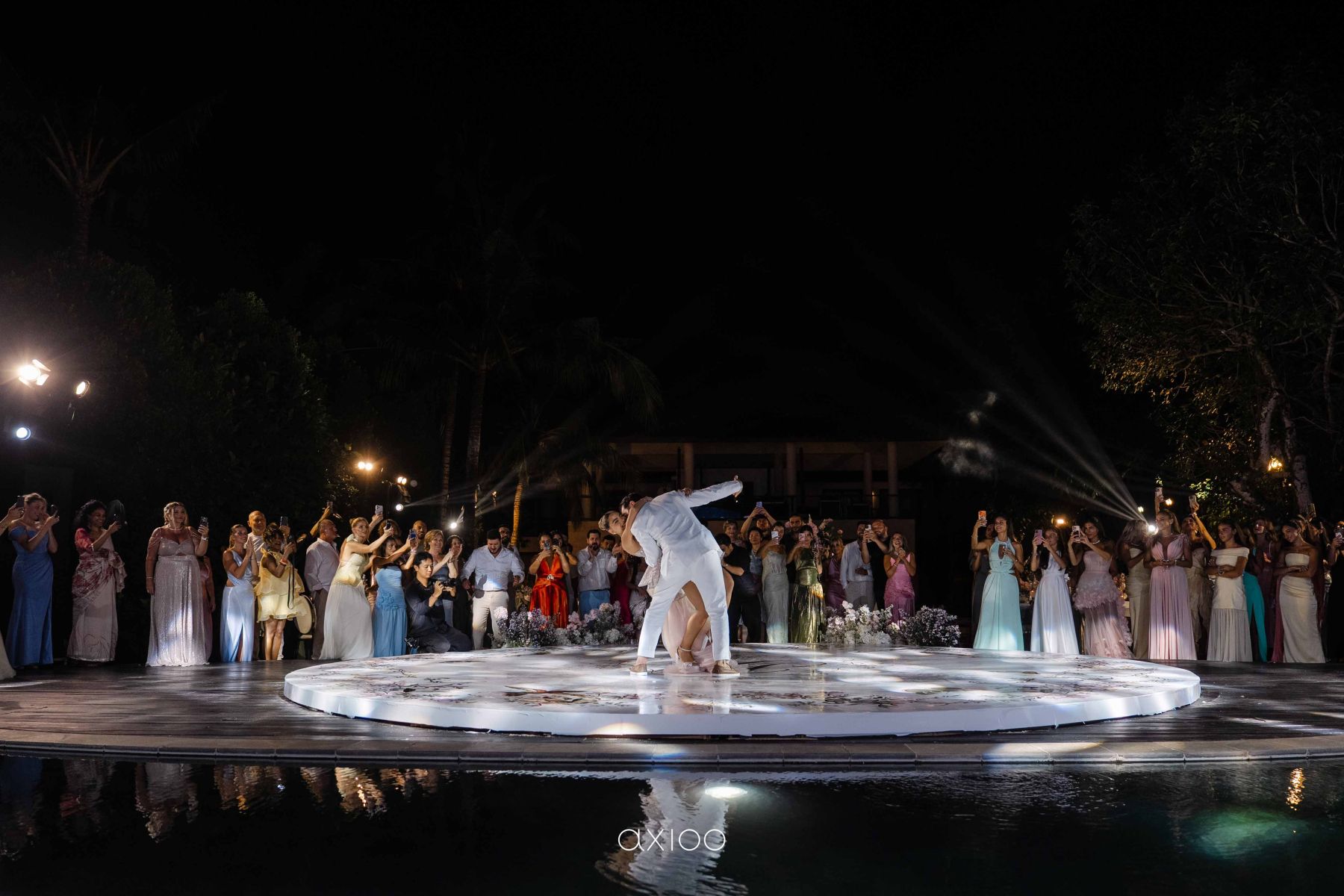 A Floating Stage, Paragliders Overhead and 100 Guests Who Flew Across the World: Karen &amp; Joey's Wedding at Pandawa Cliff Estate photo