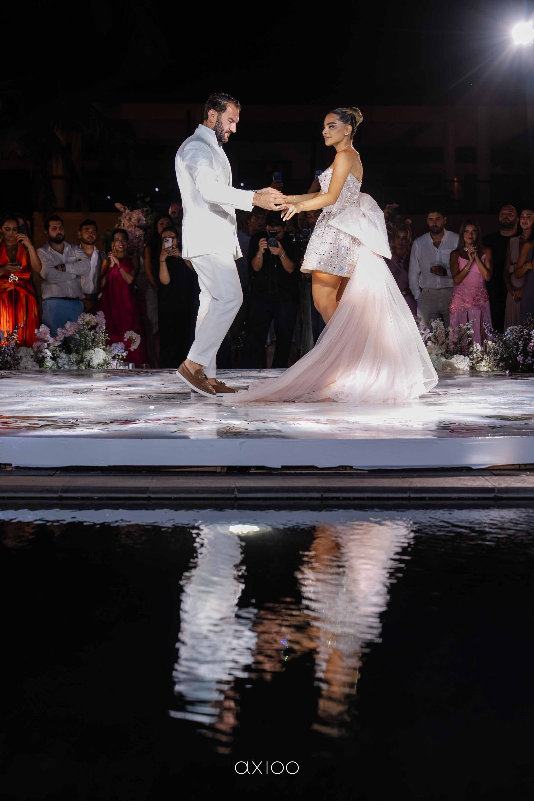 A Floating Stage, Paragliders Overhead and 100 Guests Who Flew Across the World: Karen &amp; Joey's Wedding at Pandawa Cliff Estate photo