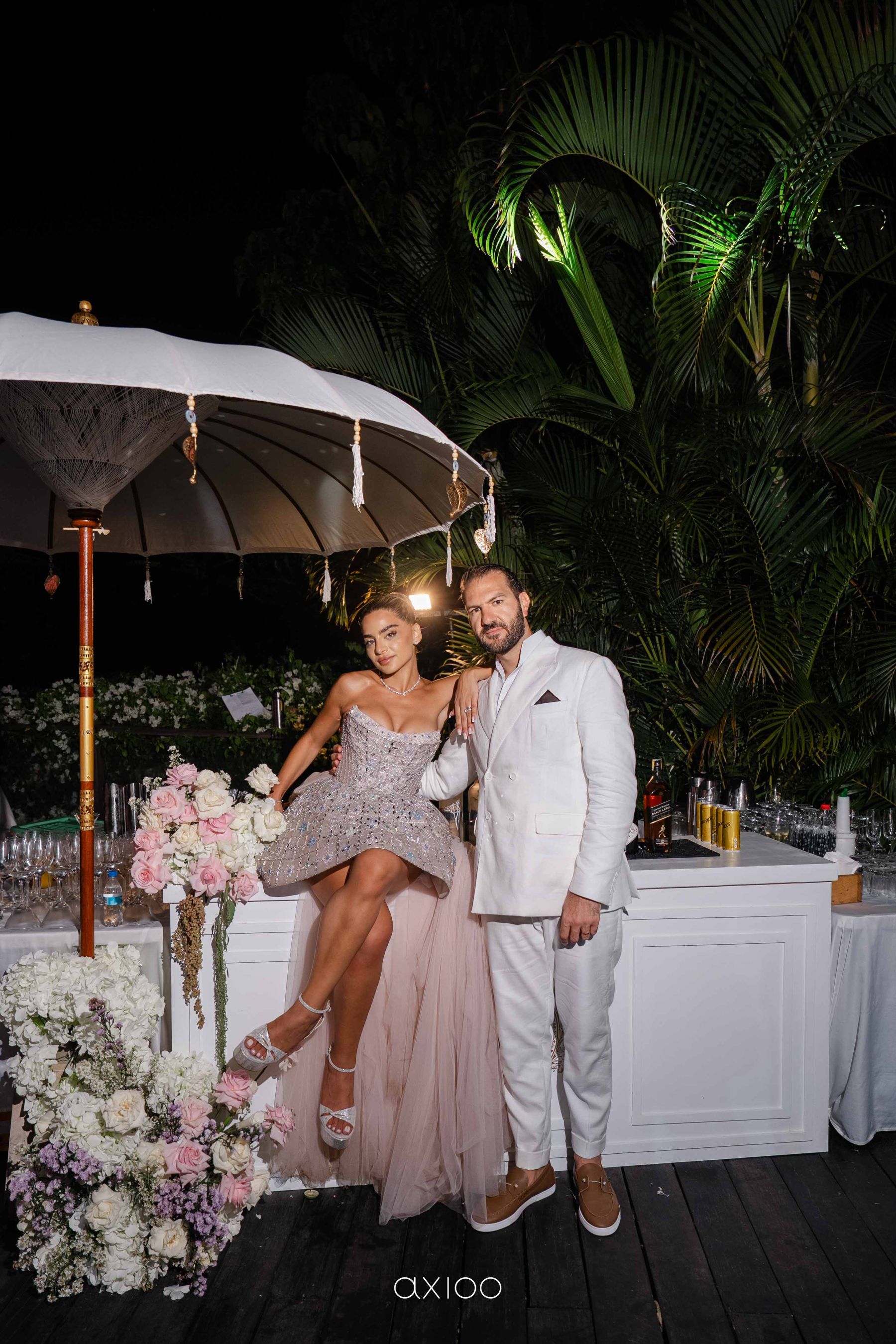 A Floating Stage, Paragliders Overhead and 100 Guests Who Flew Across the World: Karen &amp; Joey's Wedding at Pandawa Cliff Estate photo
