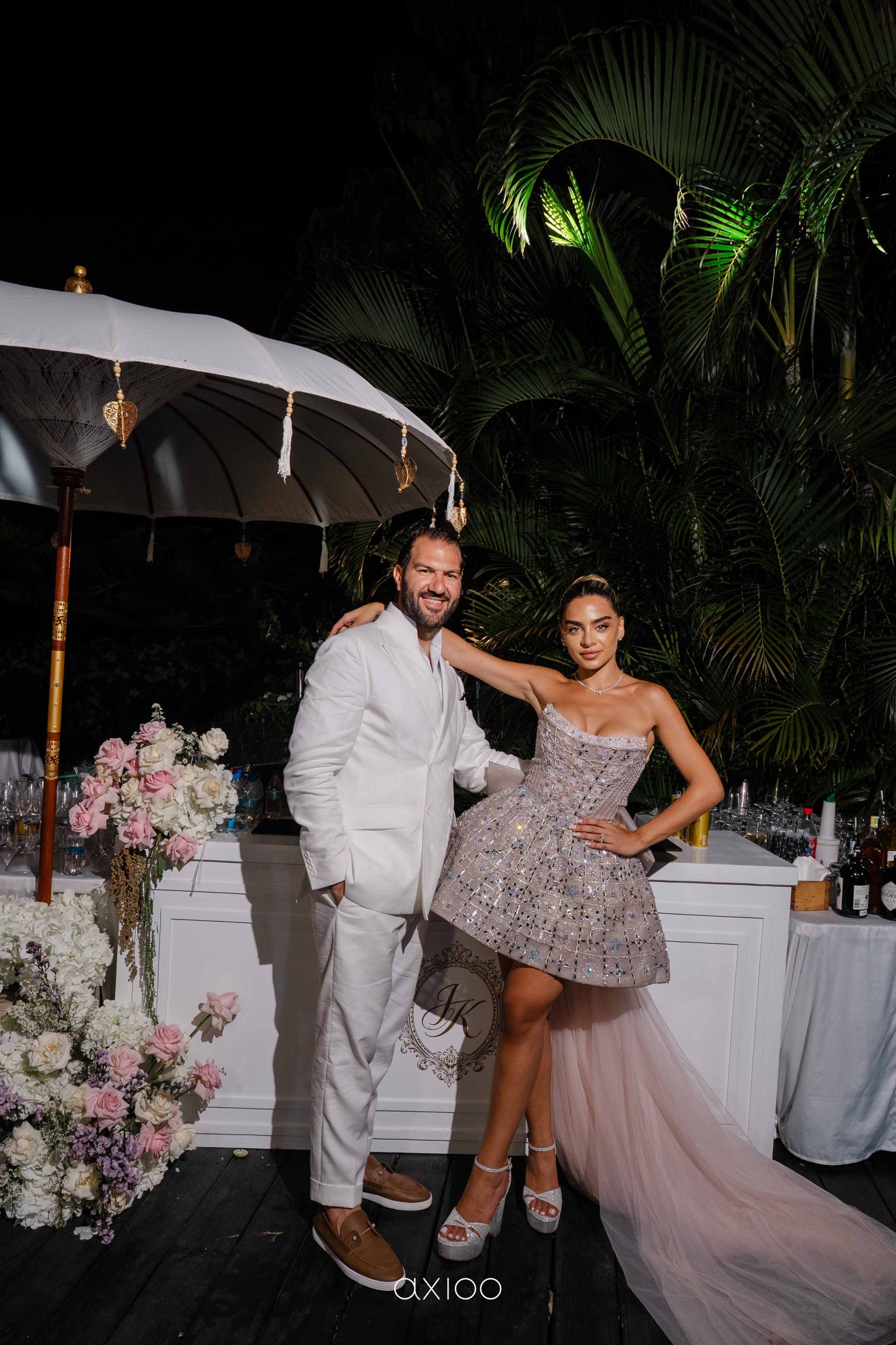 A Floating Stage, Paragliders Overhead and 100 Guests Who Flew Across the World: Karen &amp; Joey's Wedding at Pandawa Cliff Estate photo