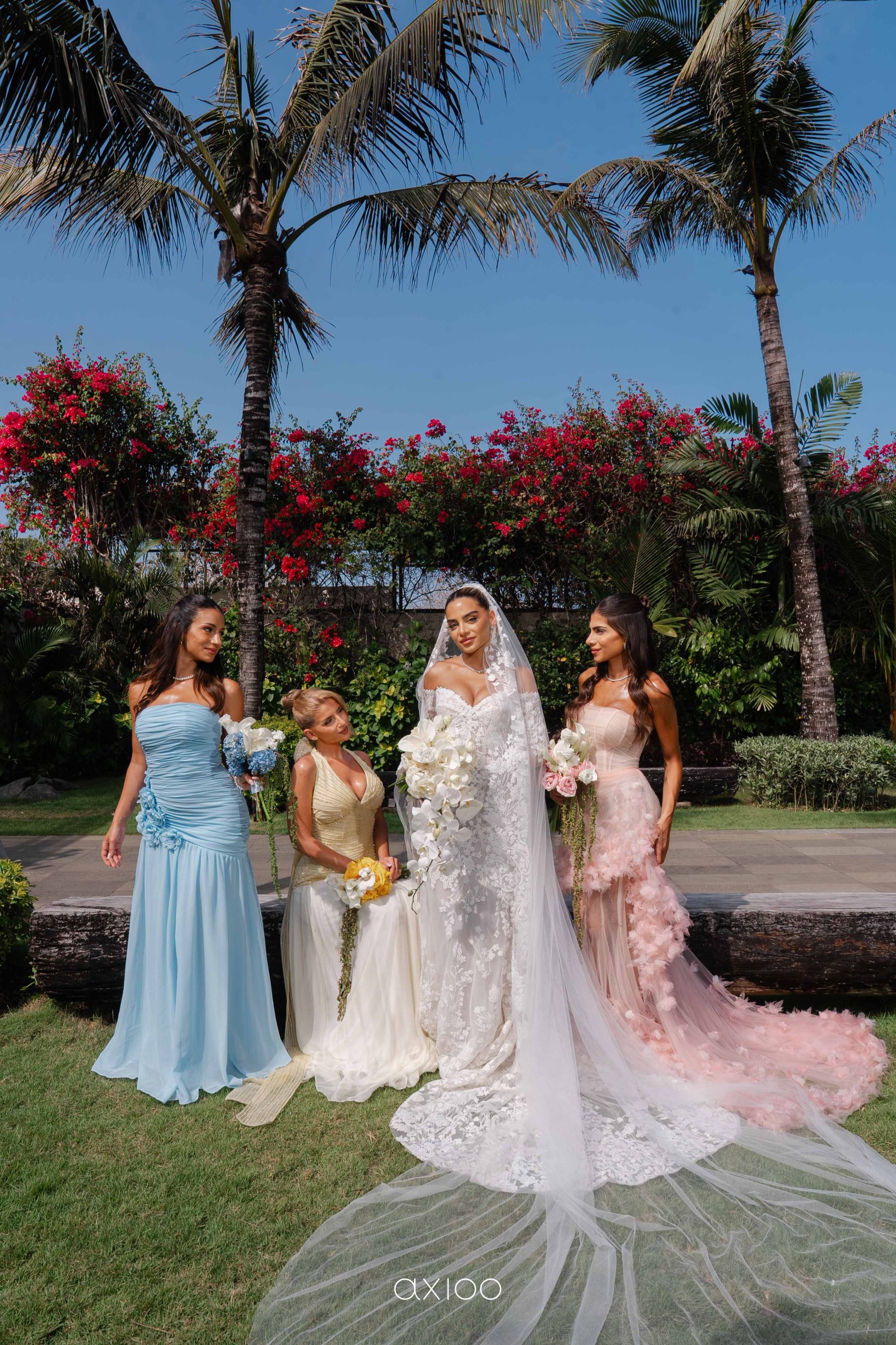 A Floating Stage, Paragliders Overhead and 100 Guests Who Flew Across the World: Karen &amp; Joey's Wedding at Pandawa Cliff Estate photo