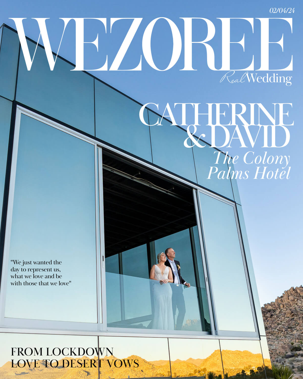 From Lockdown Love to Desert Vows: Catherine & David's Wedding at The Colony Palms Hotel  photo