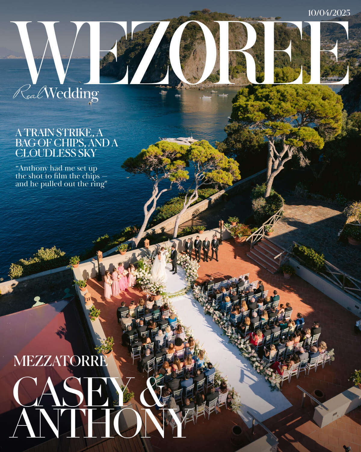 A Train Strike, a Bag of Chips, and a Cloudless Sky: Casey & Anthony's Wedding at Mezzatorre photo